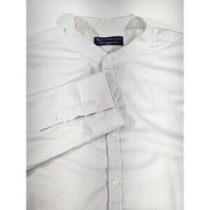 CCN Men's XXXL Tailored Athlete Bamboo Grandad Shirt Button Down White EUC